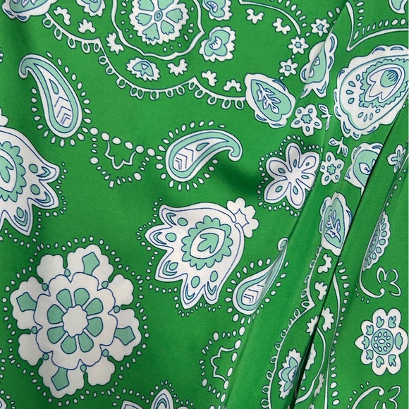 Bailey/44 Colorful Maxi Skirt Sz M Satin Knot Side Slit Coastal Tropical Floral - Picture 5 of 10